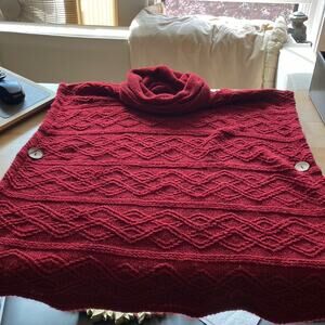 Cowl neck poncho